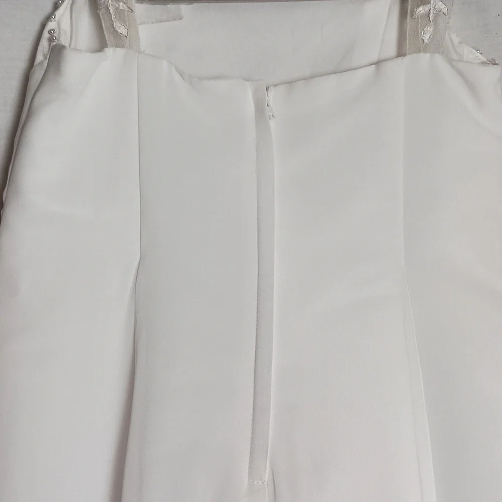 David Bridals White Beaded Embroidered Flower Girl Communion Dress Sz 5 - Picture 8 of 13